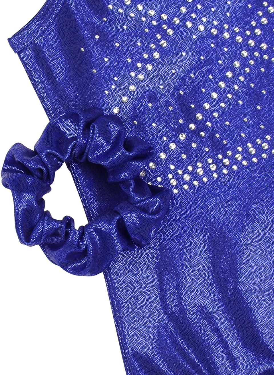 Dark Blue Gymnastics Leotards Outfit Set