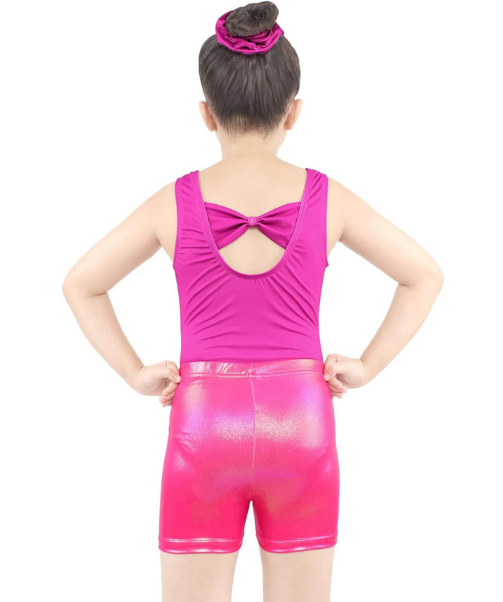 Blue and Pink Color Blocking Gymnastics Leotards Outfit Set