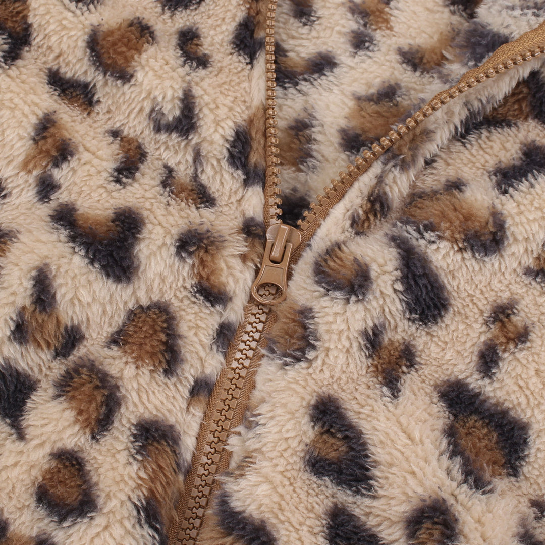 Girls Fleece Hoody Jacket Zip Up Teddy Coat Warm Winter Outwear Top