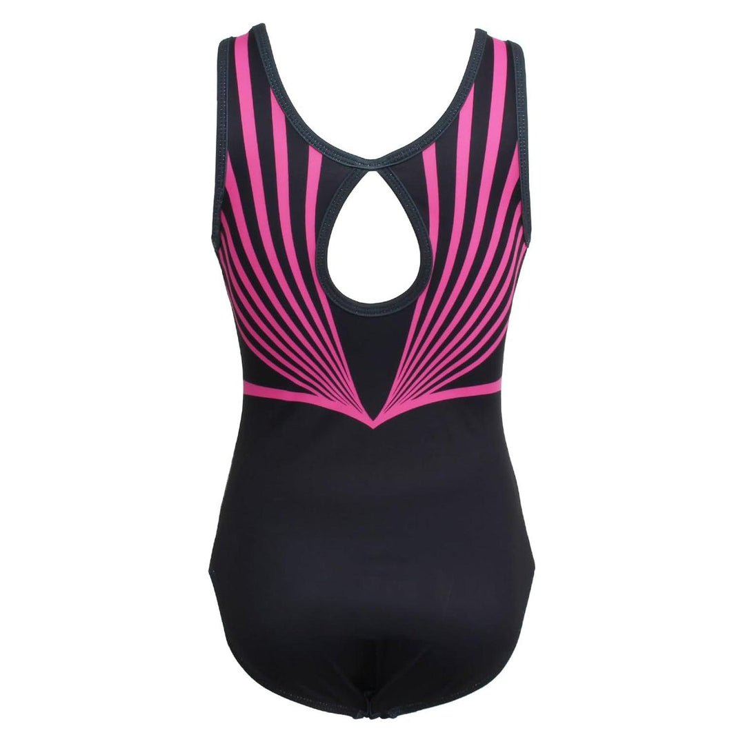 Rose Red Line Diamond Gymnastics Leotards with Shorts Set