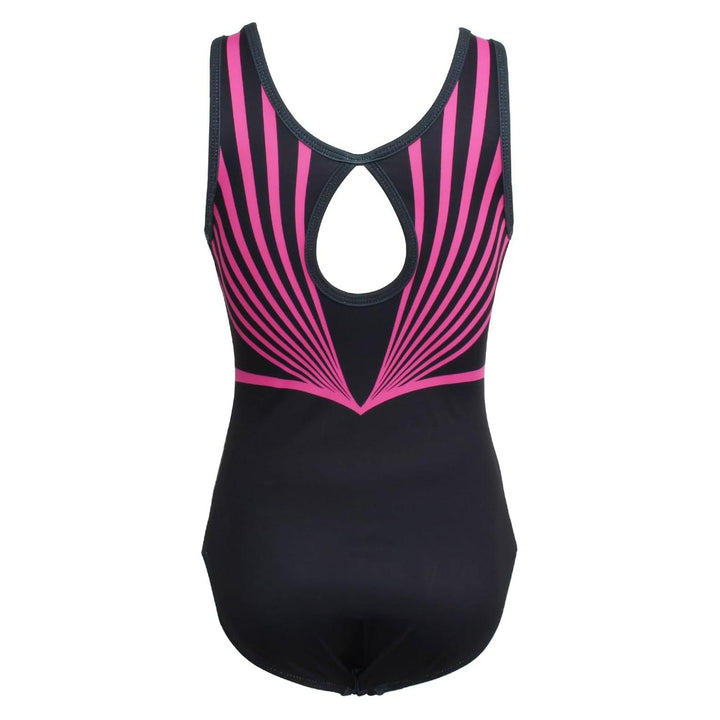 Rose Red Line Diamond Gymnastics Leotards with Shorts Set