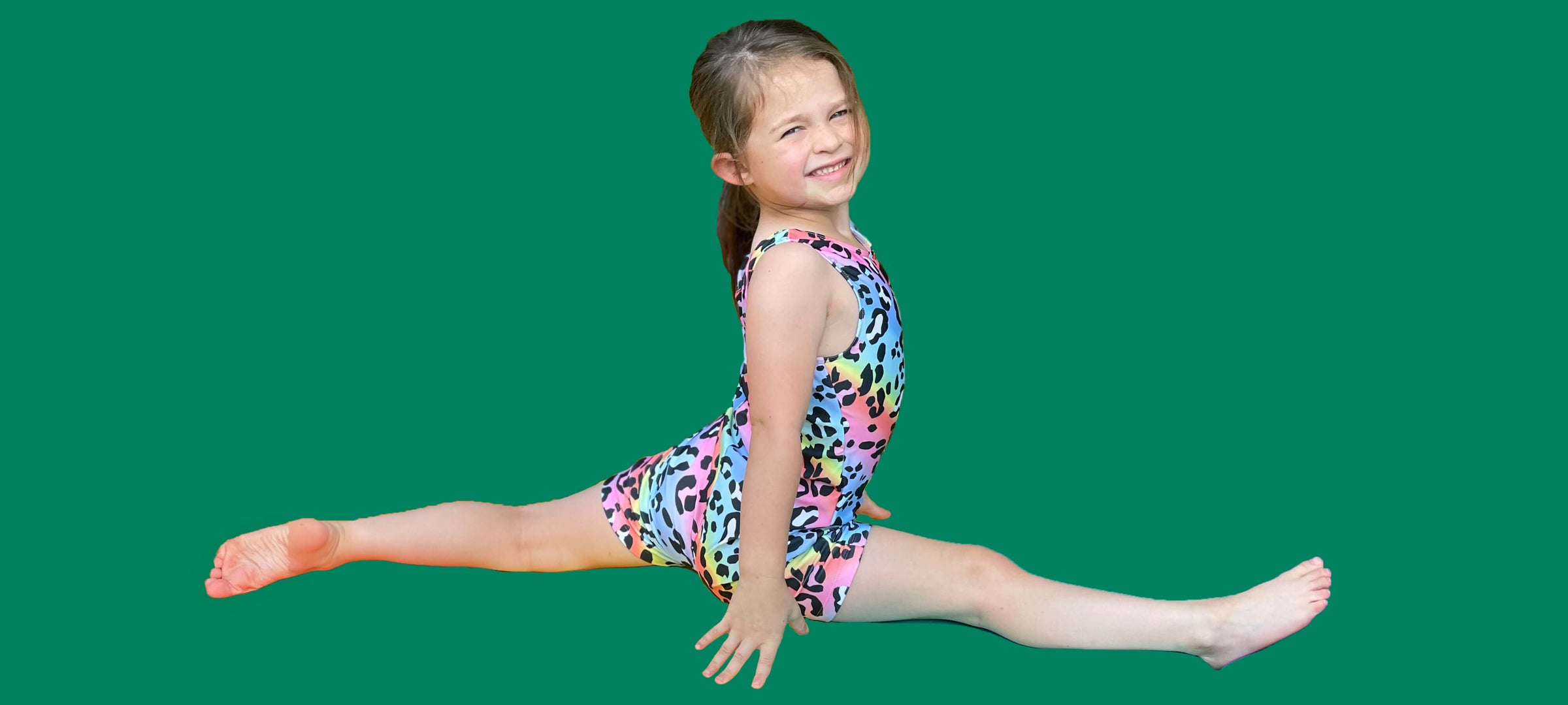 Leopard Pattern Gymnastics Leotards, Unitards, Biketards with Shorts | JOYSTREAM