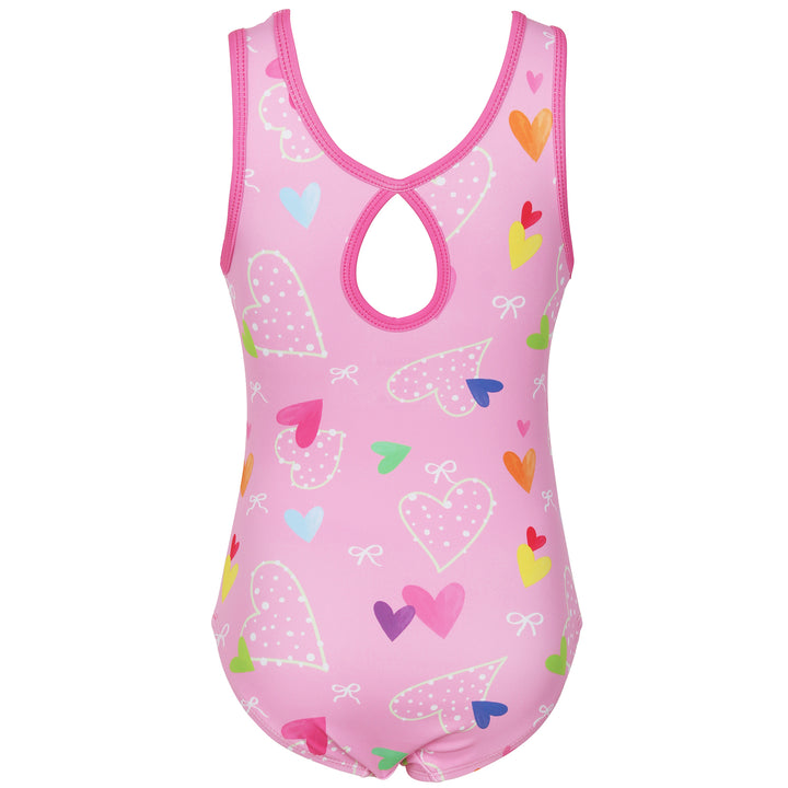 Colorful Heart Gymnastics Leotard with Shorts Set