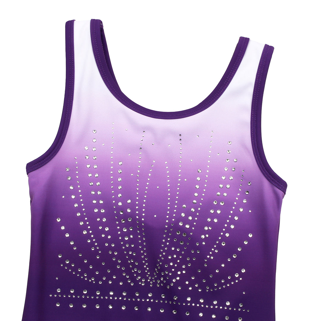 Plum Diamond Diamond Gymnastics Leotard Outfit Set