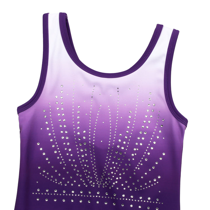 Plum Diamond Diamond Gymnastics Leotard Outfit Set
