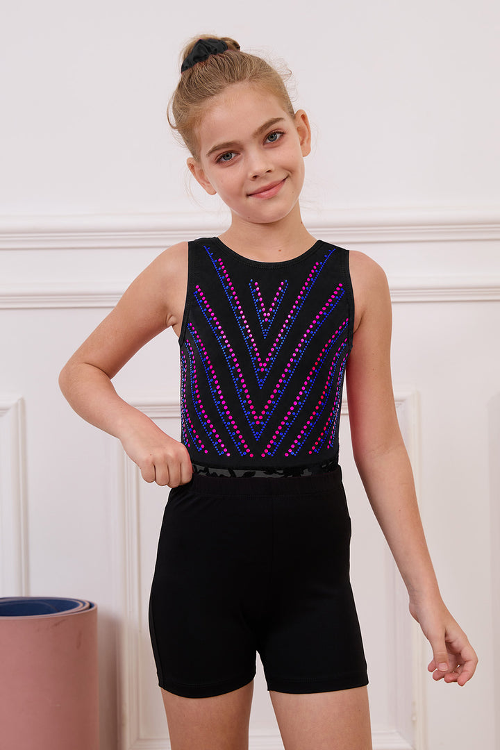 JOYSTREAM Girls Sparkle Gymnastics Set – Secure Fit 3-Piece Training Outfit