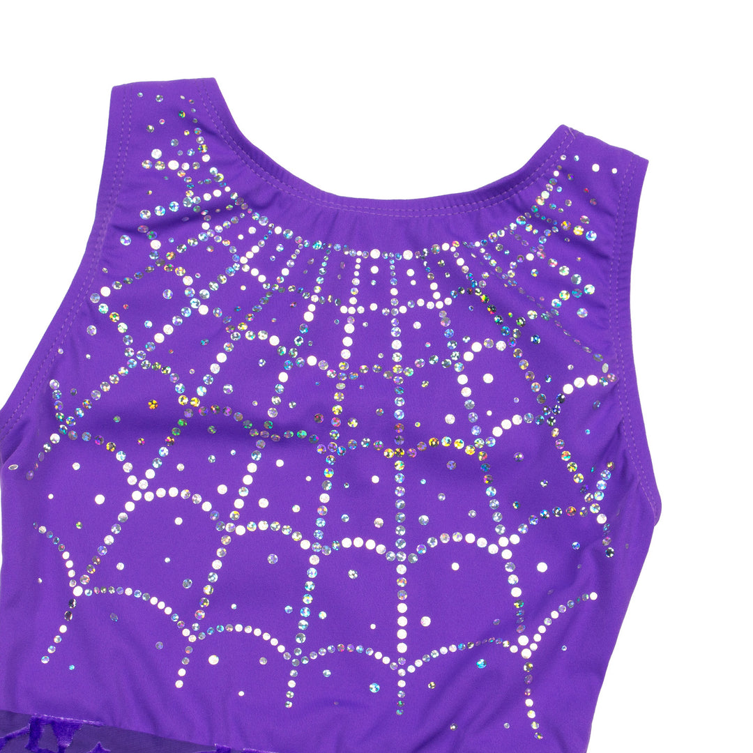 JOYSTREAM Girls Sparkle Gymnastics Set – Secure Fit 3-Piece Training Outfit Purple