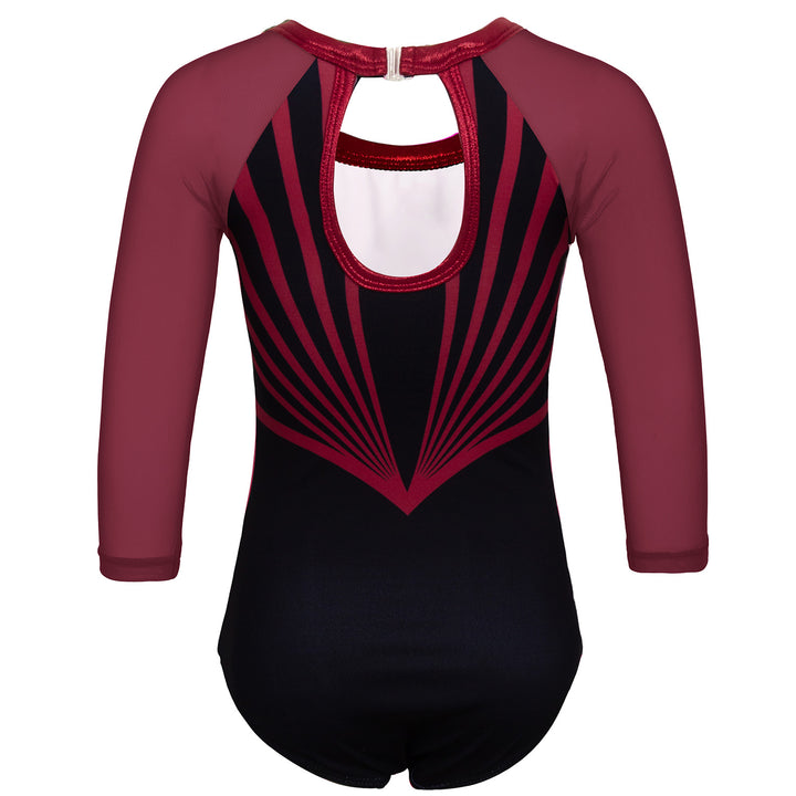 JOYSTREAM Girls Sparkle Gymnastics Leotard with Stretch Mesh Sleeves