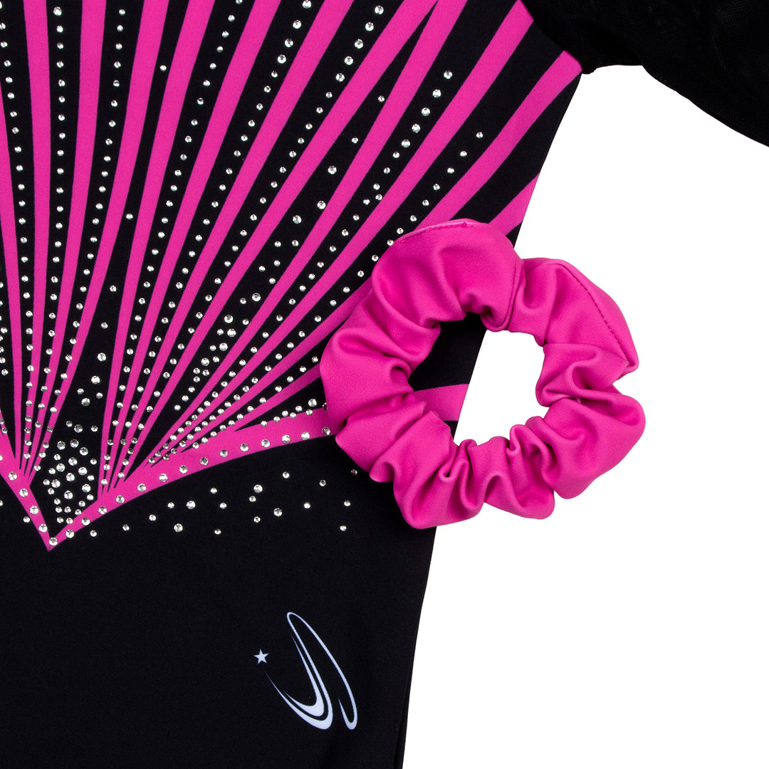JOYSTREAM Girls Sparkle Gymnastics Leotard with Stretch Mesh Sleeves