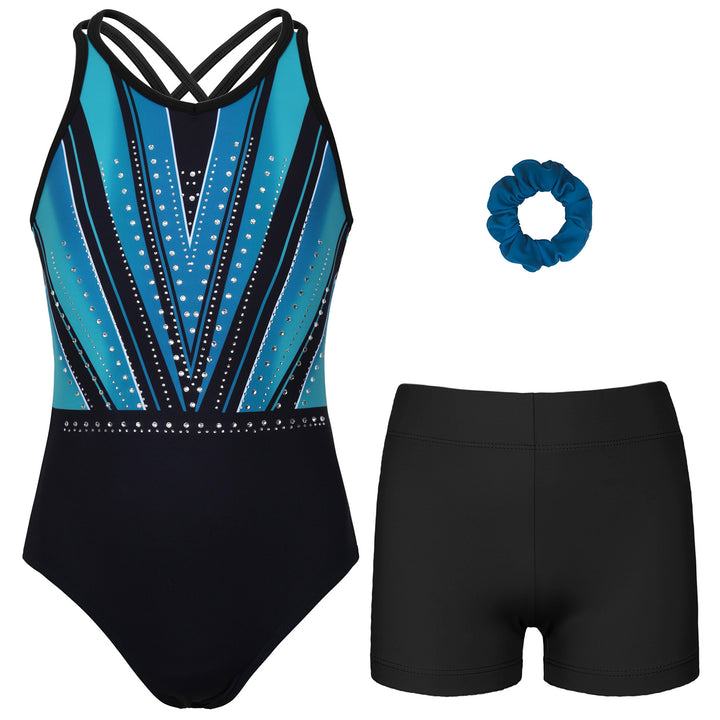 Turquoise Gymnastics Leotard - Diamond Outfit
