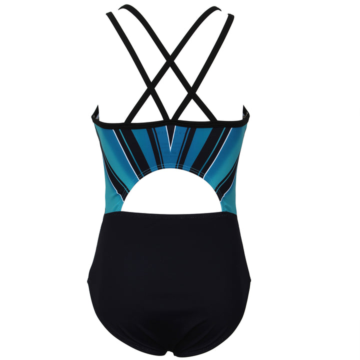 Emerald Green Diamond Crisscross Back Gymnastics Leotard Set for Girls