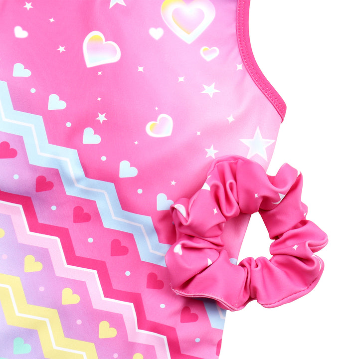 Heart-shaped Crisscross Back Gymnastics Leotard Set for Girls