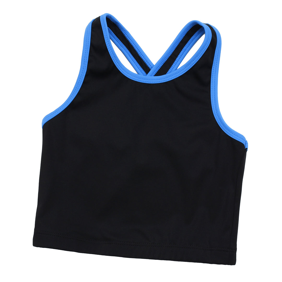 Classical Black Cross Back Unitards for Girls