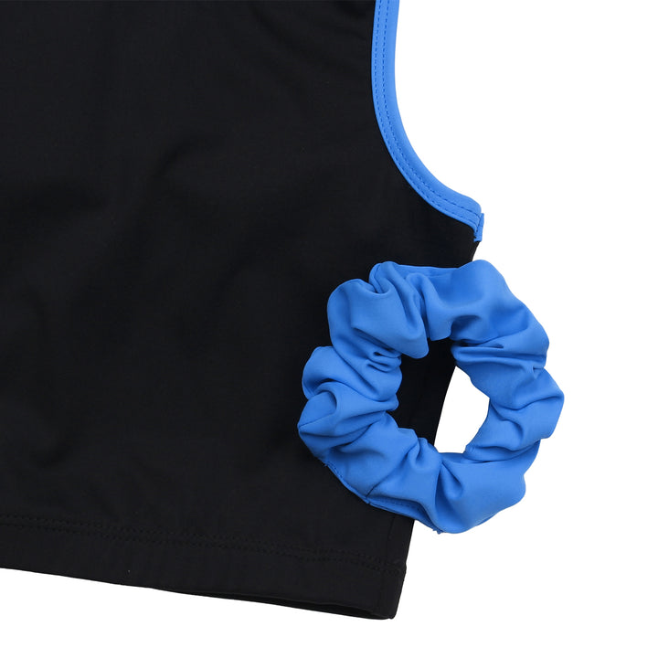 Classical Black Cross Back Unitards for Girls