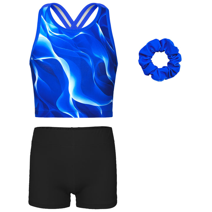 Gymnastics Leotards for Girls with shorts Tumbling Dance Cross Back Unitards Activewear