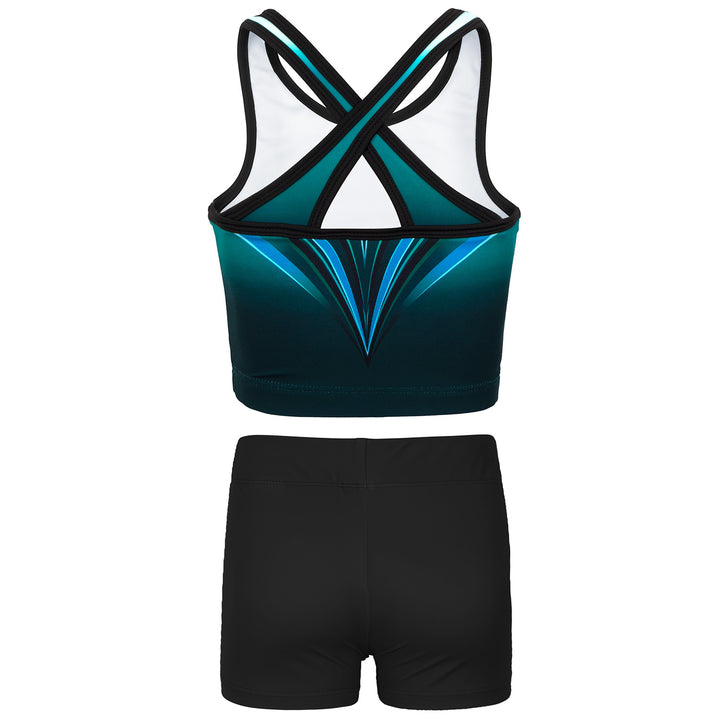 Gymnastics Leotards for Girls with shorts Tumbling Dance Cross Back Unitards Activewear