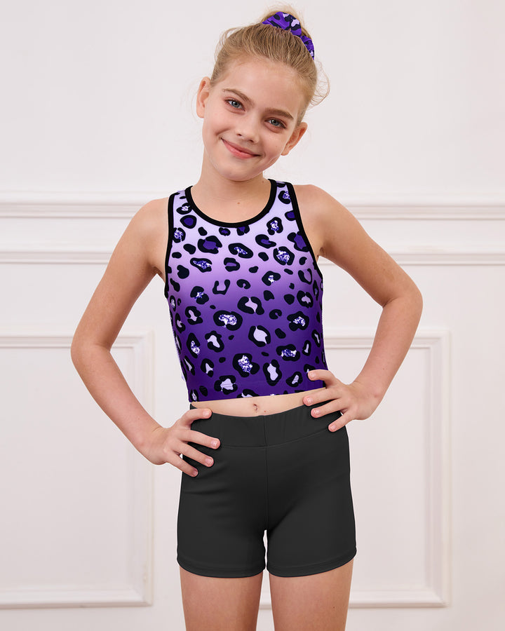 Gymnastics Leotards for Girls with shorts Tumbling Dance Cross Back Unitards Activewear