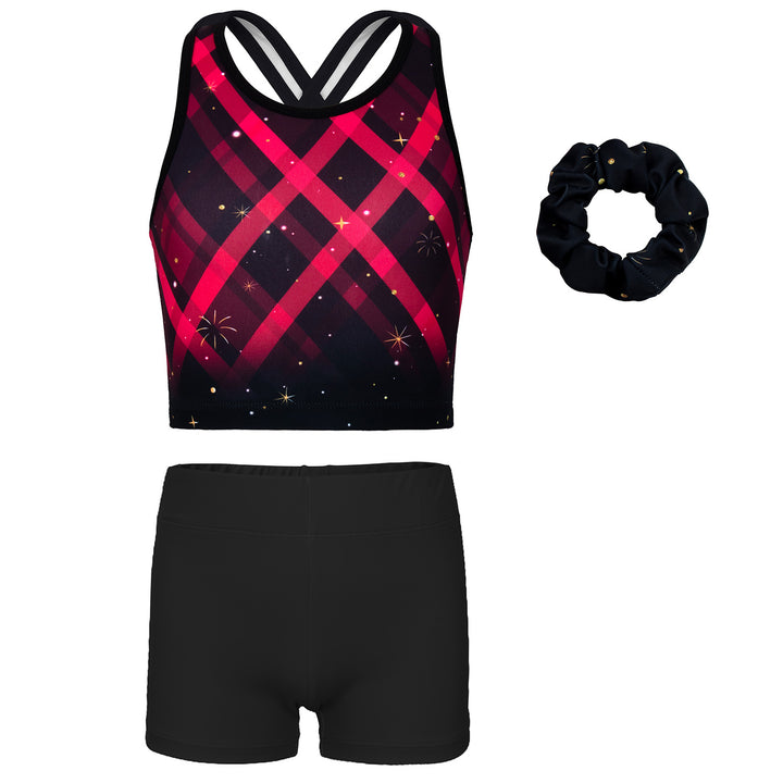 Gymnastics Leotards for Girls with shorts Tumbling Dance Cross Back Unitards Activewear