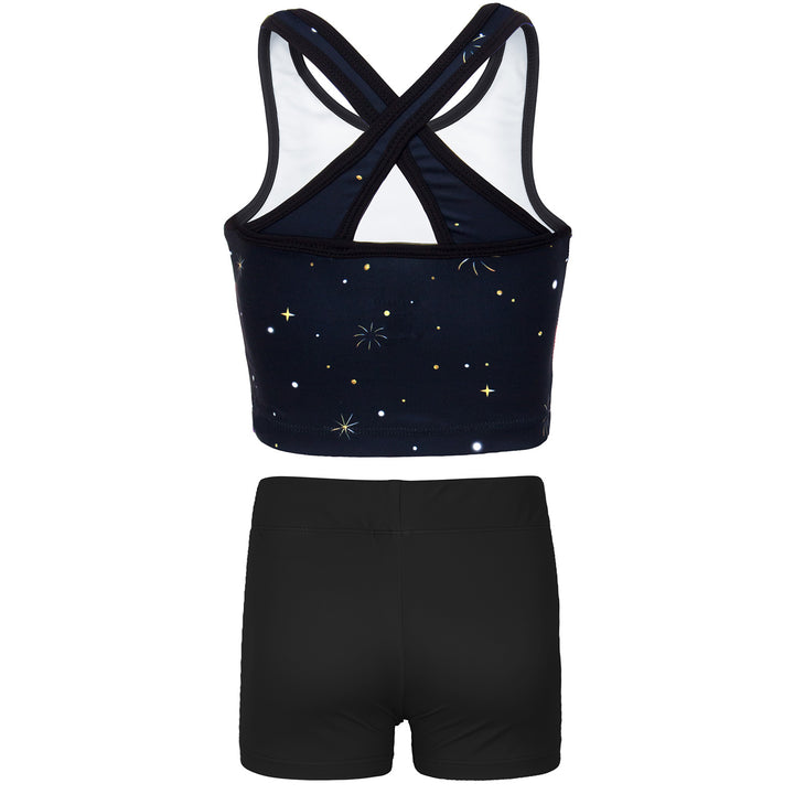 Gymnastics Leotards for Girls with shorts Tumbling Dance Cross Back Unitards Activewear