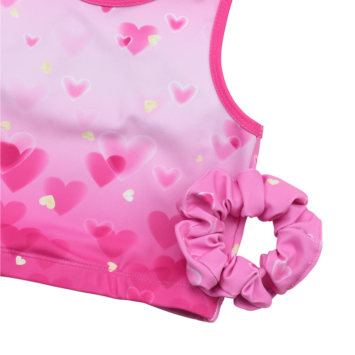 Pink Heart Cross Back Unitards for Girls