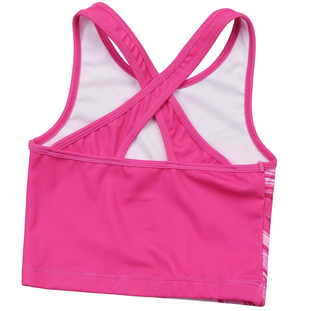 Fuchsia Marble Cross Back Unitards for Girls