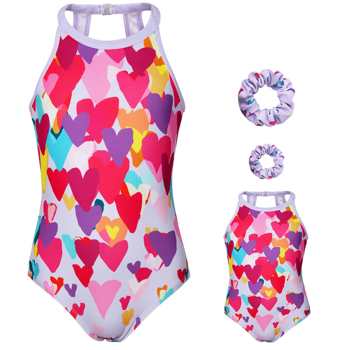 Pink Hearts Gymnastics Leotard