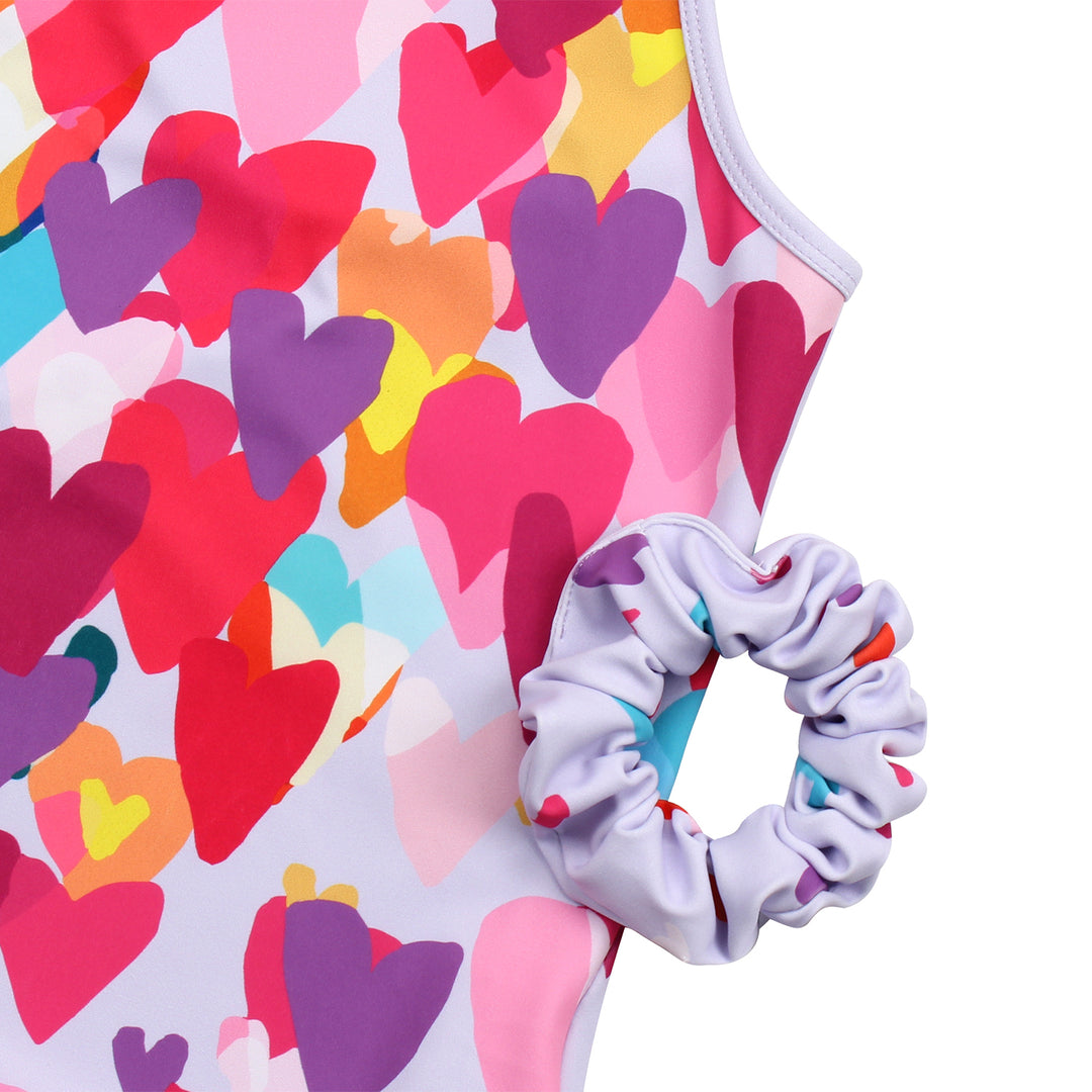 Graffiti Heart Gymnastics Leotards for Girls Matching 18 inch doll’s Training Bodysuits