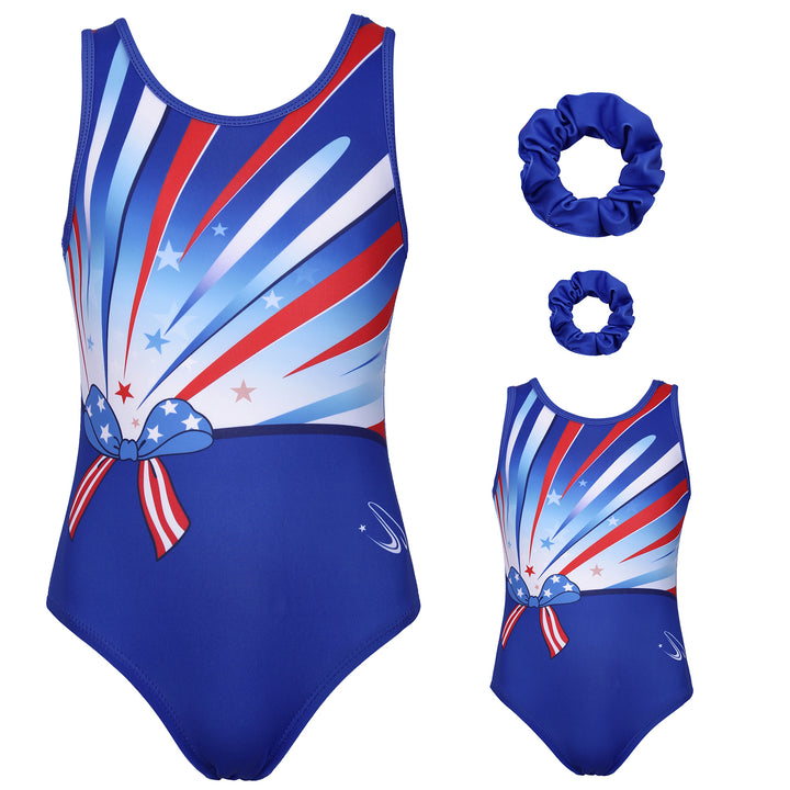 Celebrate Stars Gymnastics Leotards for Girls Matching 18 inch doll’s Training Bodysuits