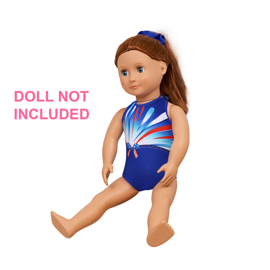 Celebrate Stars Gymnastics Leotards for Girls Matching 18 inch doll’s Training Bodysuits