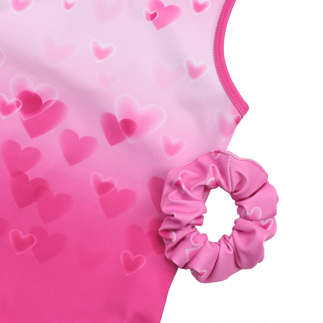 Pink Hearts Gymnastics Leotards for Girls Matching 18 inch doll’s Training Bodysuits