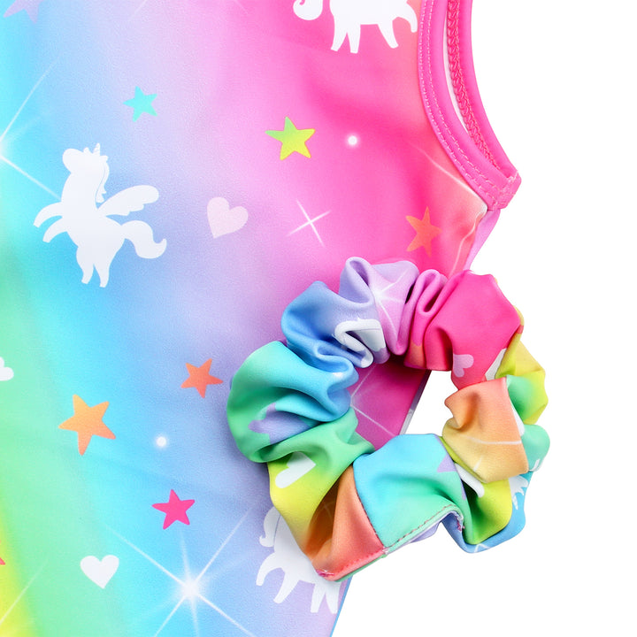 Rainbow Unicorn Gymnastics Leotards for Girls Matching 18 inch doll’s Training Bodysuits