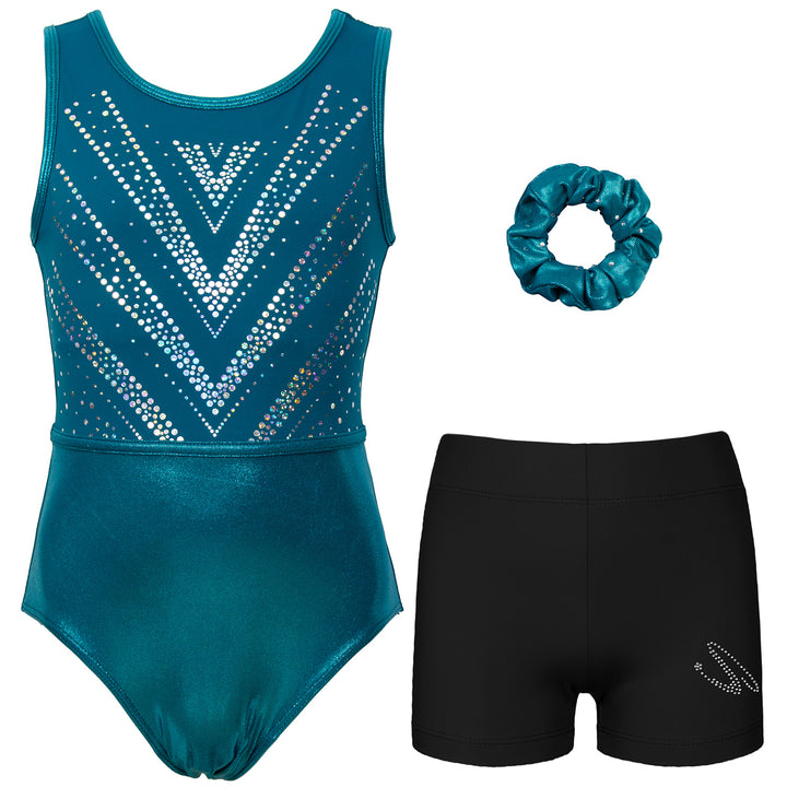 JOYSTREAM Elite Sparkle Gymnastics Leotard Set for Girls