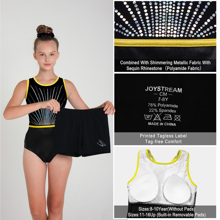 JOYSTREAM Elite Sparkle Gymnastics Leotard Set for Girls