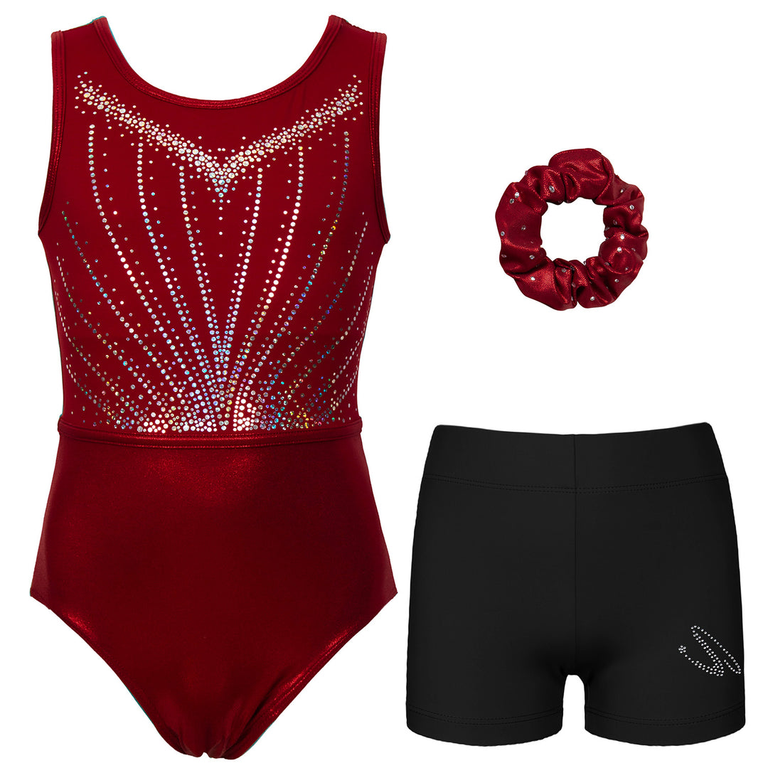 JOYSTREAM Elite Sparkle Gymnastics Leotard Set for Girls