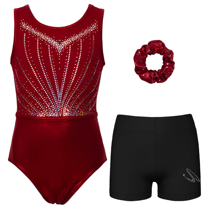 JOYSTREAM Elite Sparkle Gymnastics Leotard Set for Girls