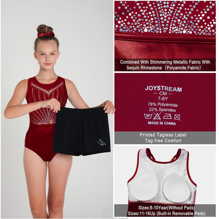 JOYSTREAM Elite Sparkle Gymnastics Leotard Set for Girls