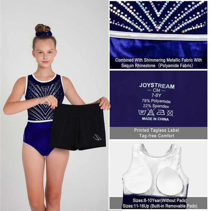 JOYSTREAM Elite Sparkle Gymnastics Leotard Set for Girls