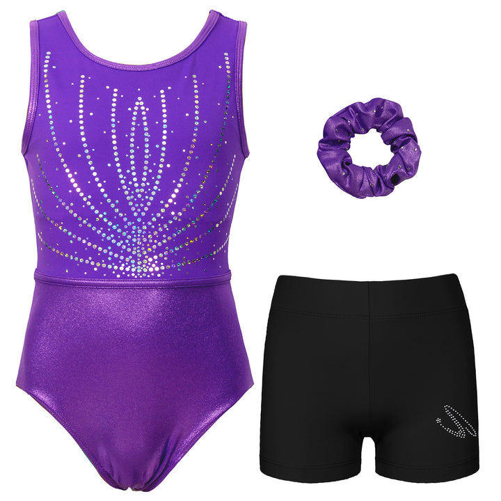 JOYSTREAM Elite Sparkle Gymnastics Leotard Set for Girls