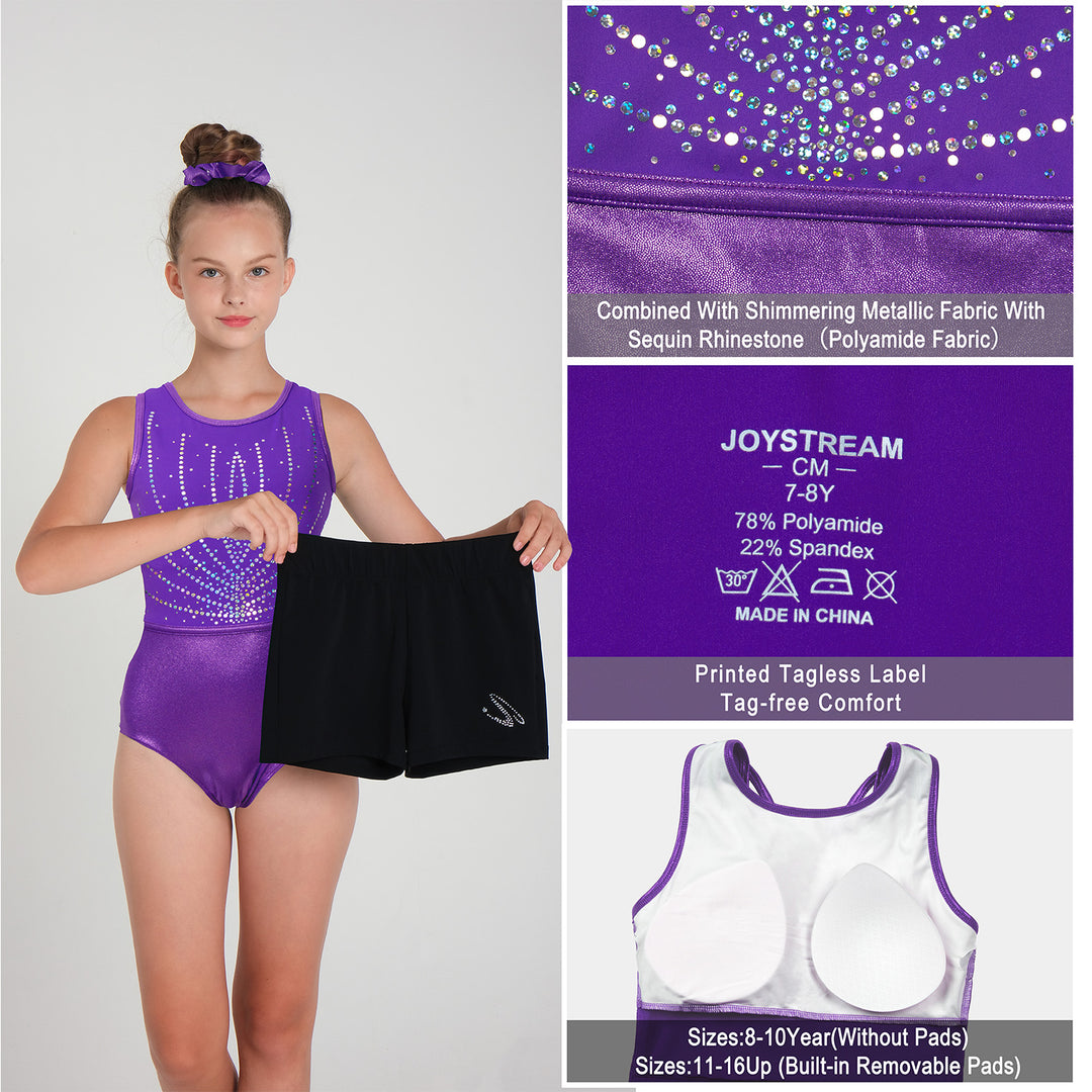 JOYSTREAM Elite Sparkle Gymnastics Leotard Set for Girls