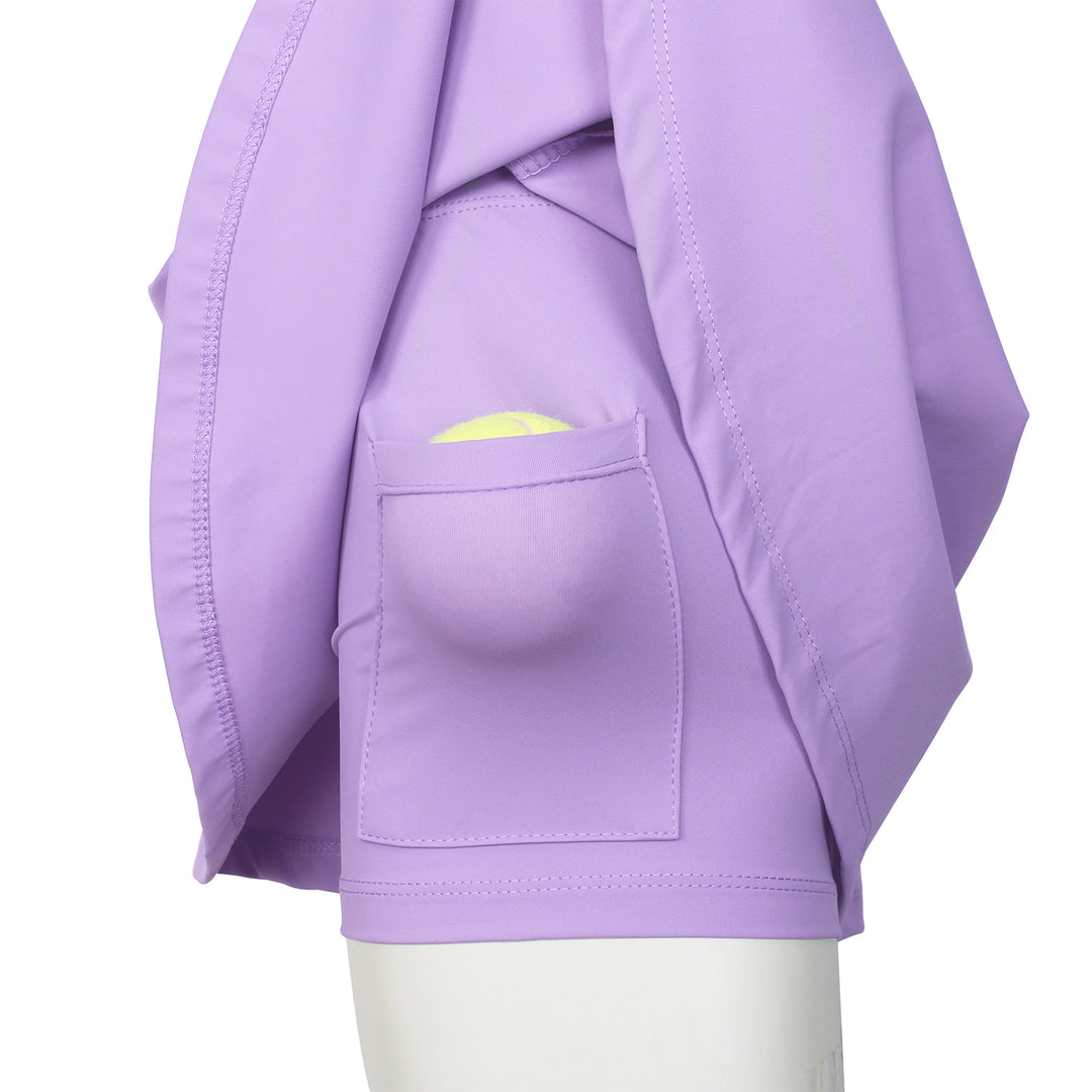 Girls Tennis Golf Dress Sleeveless Athletic Half Zipper Outfits with Shorts Aged 4-13Year