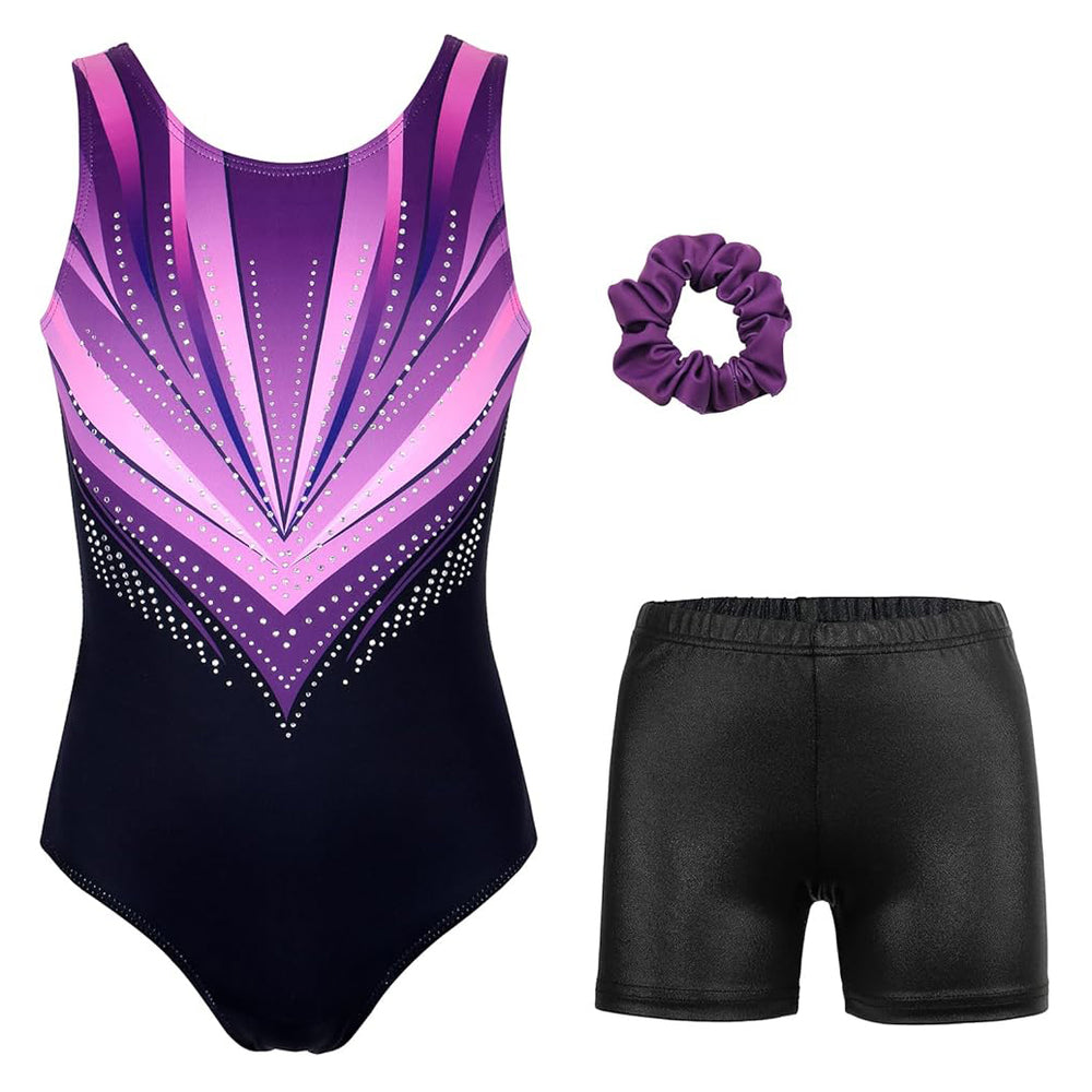 Purple Leotard Outfit Set