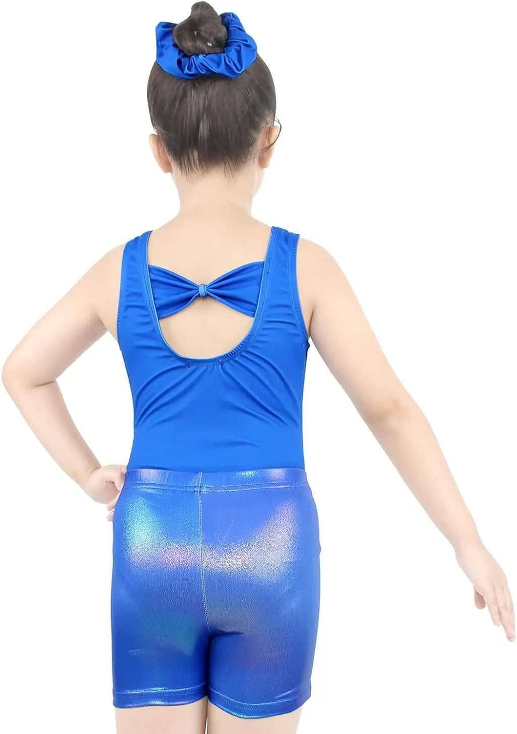 Rainbow Stripes Waves Pattern Gymnastics Leotard Outfit Set