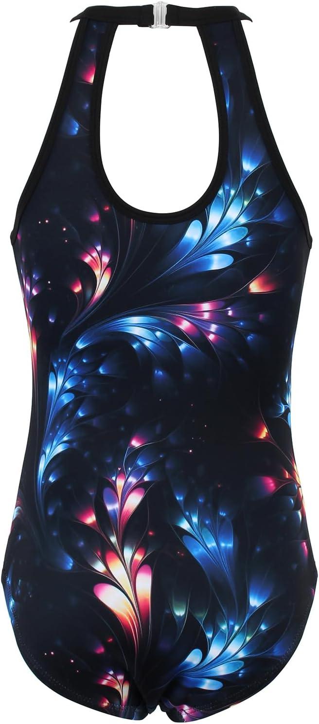 Shiny Flower Gymnastics Leotards Outfit Set