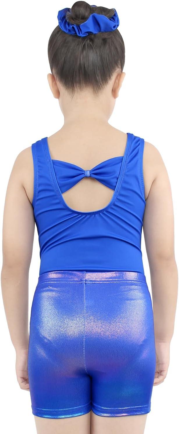 Turquoise Crack Gymnastics Leotards Outfit Set