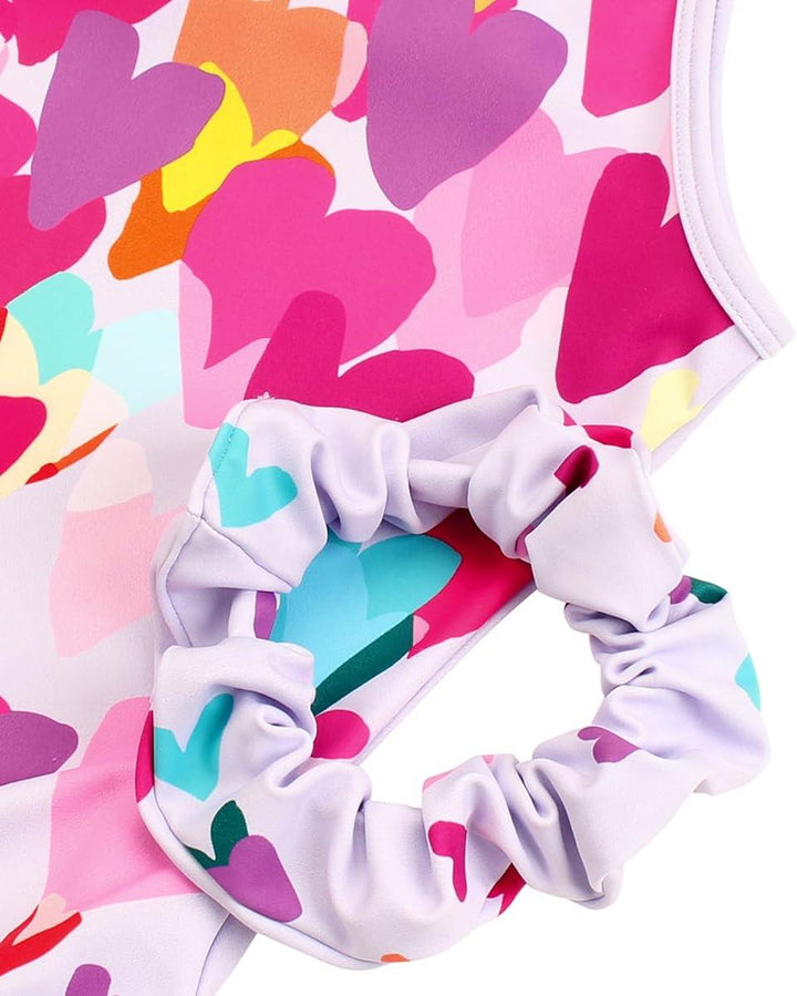 Matching Scrunchie with Variety Heart Gymnastics Leotard