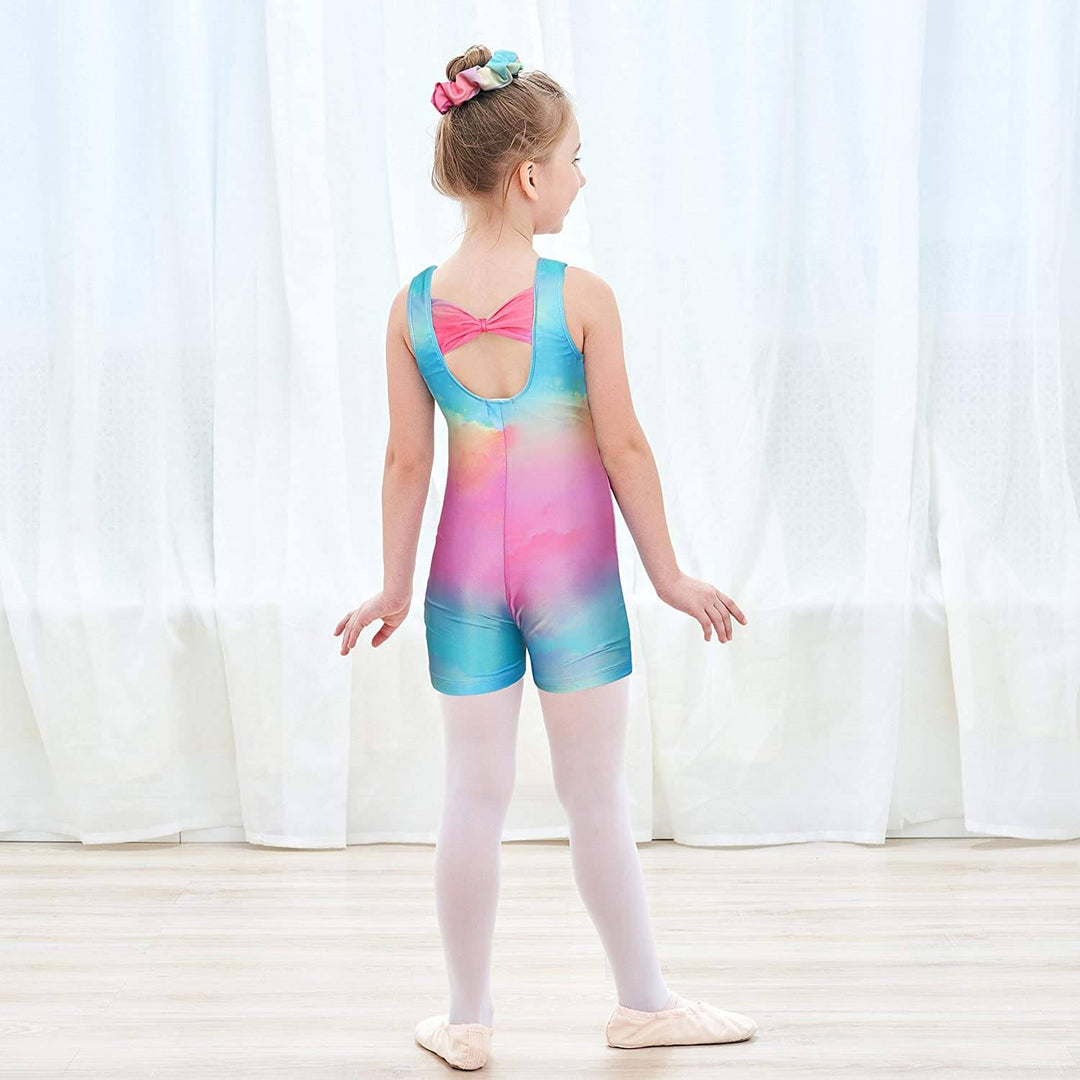 Tie Dye Gymnastics Tumbling Products Unitard Leotard Biketard for Girl - Back
