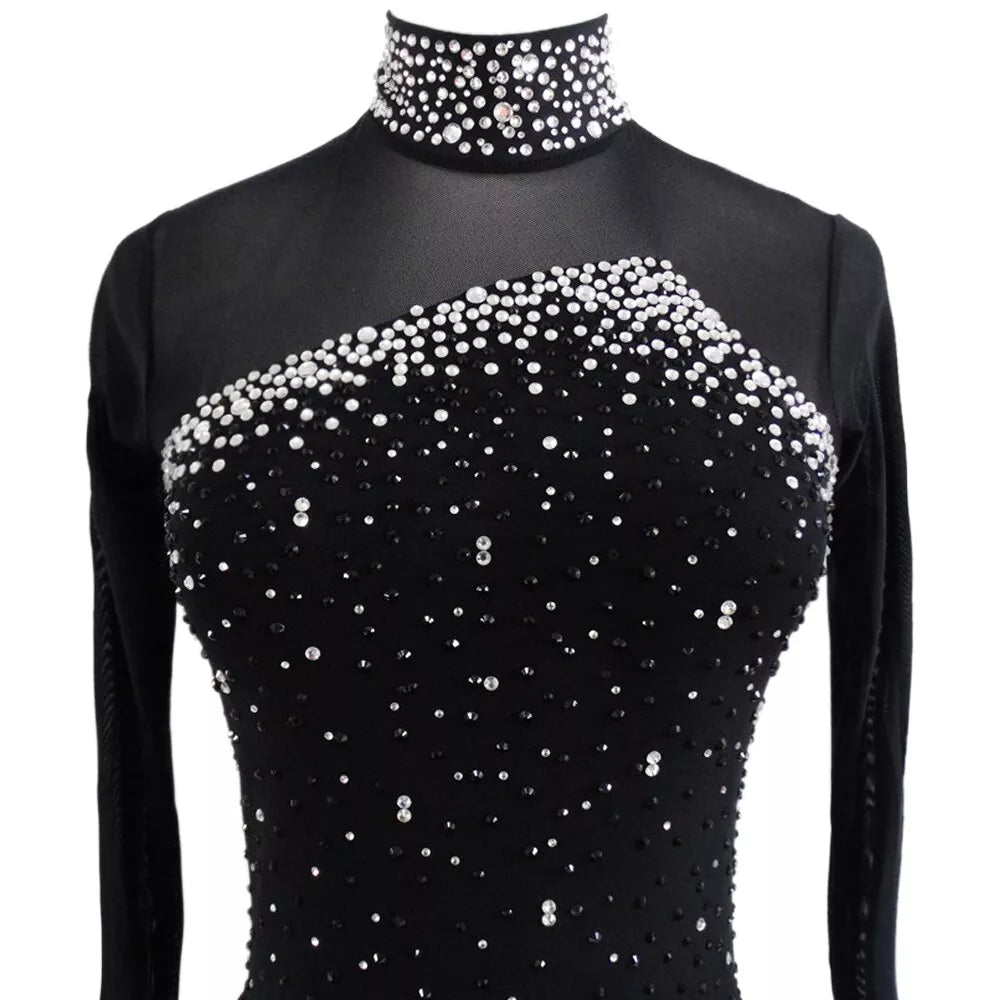Stunning Black Figure Skating Dress