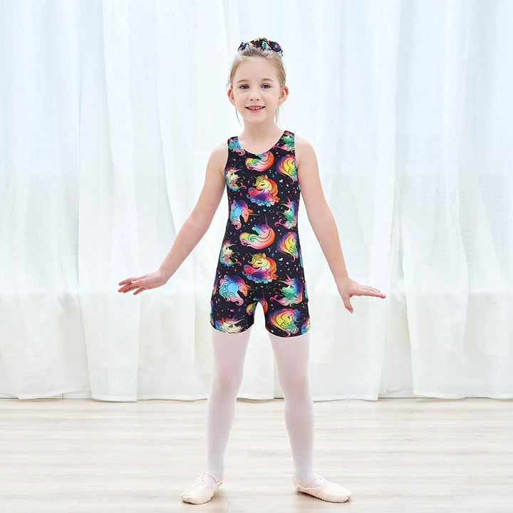 Rainbow Unicorn Gymnastics Unitard Biketard