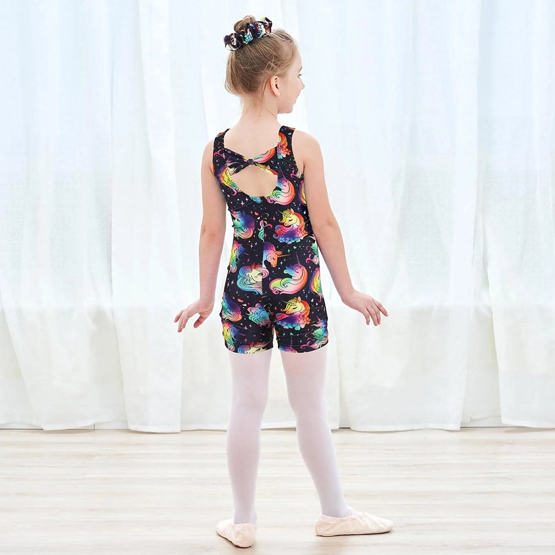 Rainbow Unicorn Gymnastics Unitard Biketard