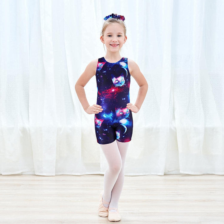 Space Cat Gymnastics Unitard Biketard